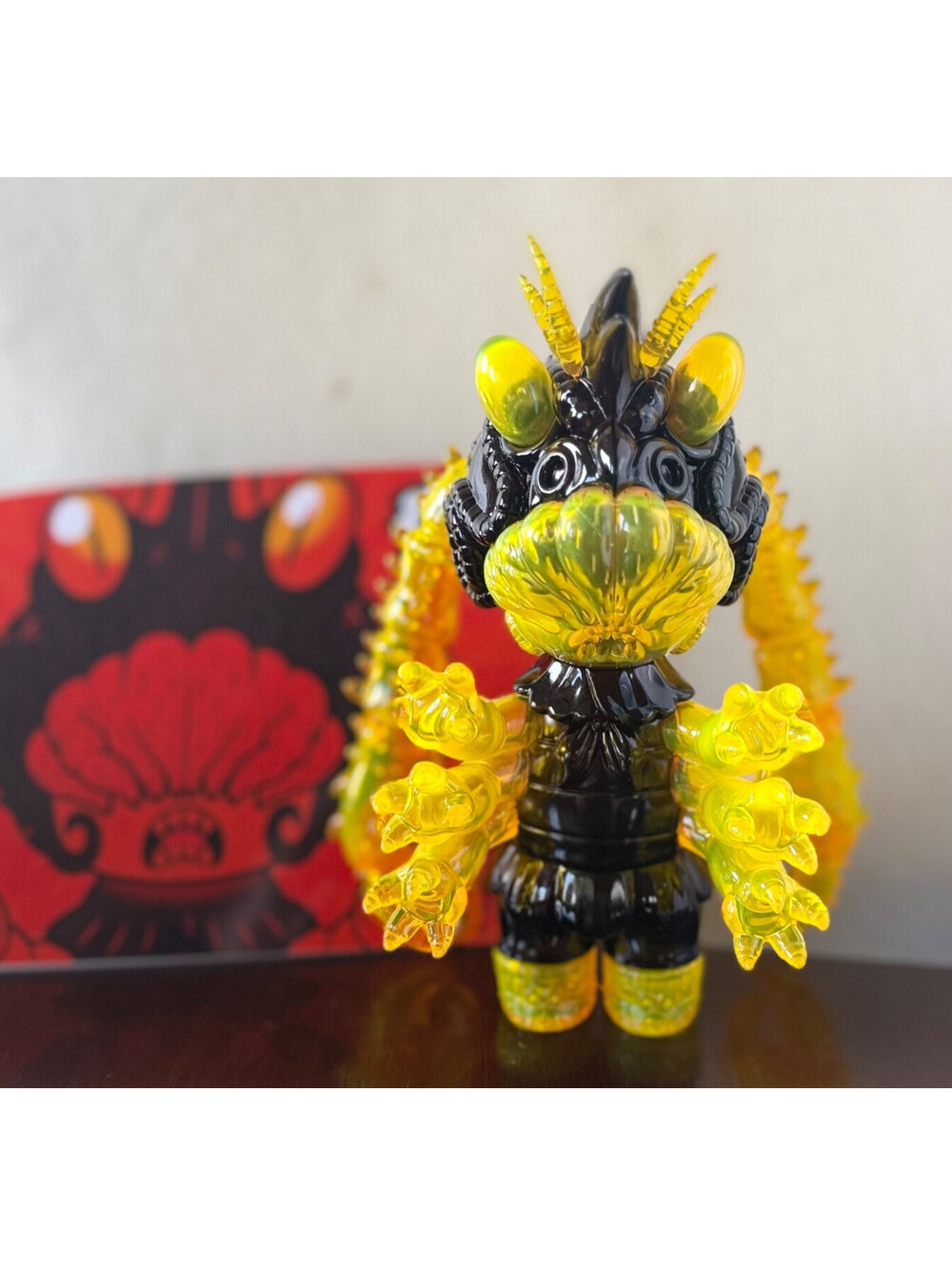 PAWS GRAPE BRAIN Crayfish Girl Garico Black & Clear Yellow Figure 6.75 in Vinyl